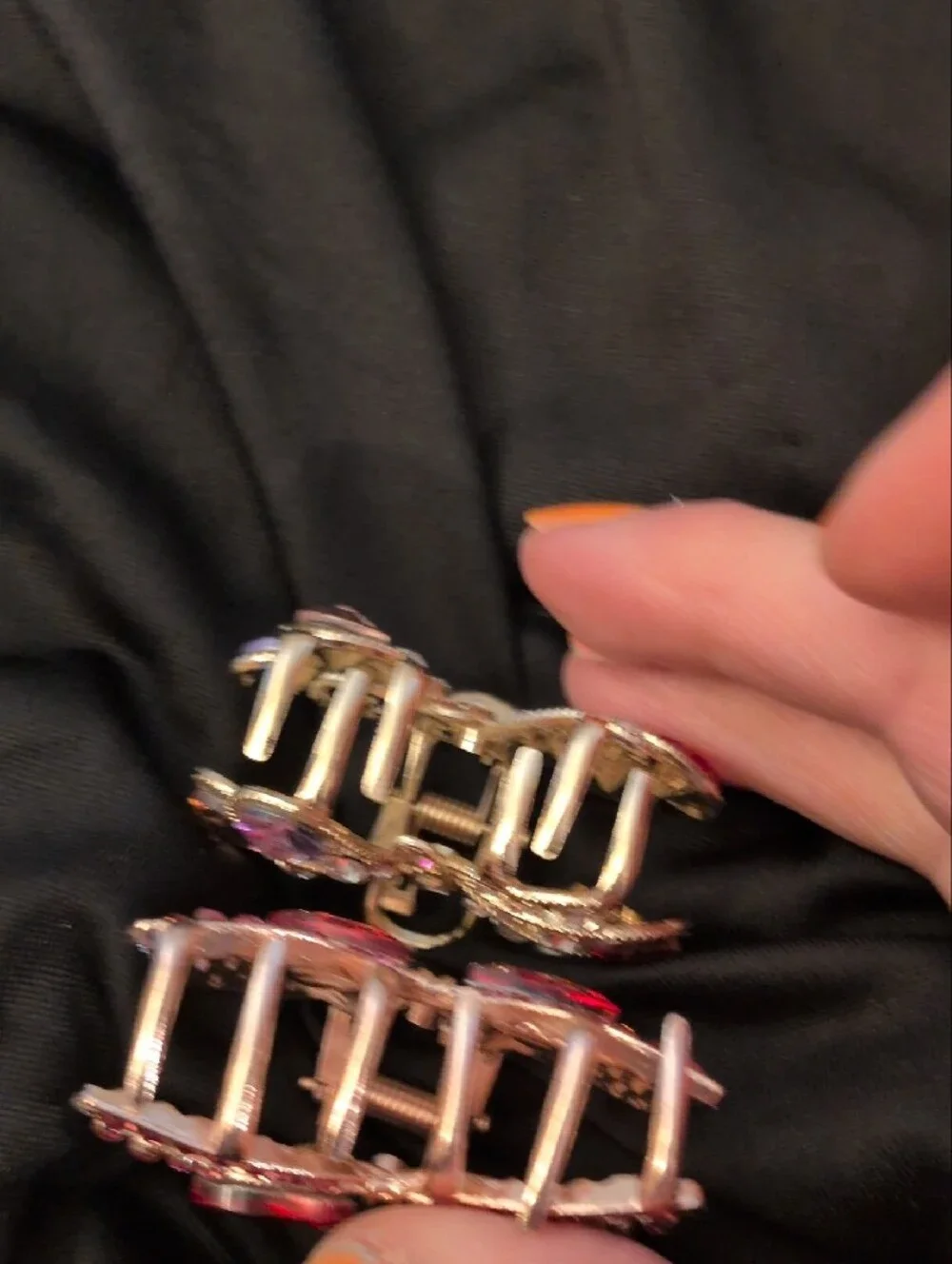 Crystal Butterfly Hair Claw Clip - Pink and Multicolor